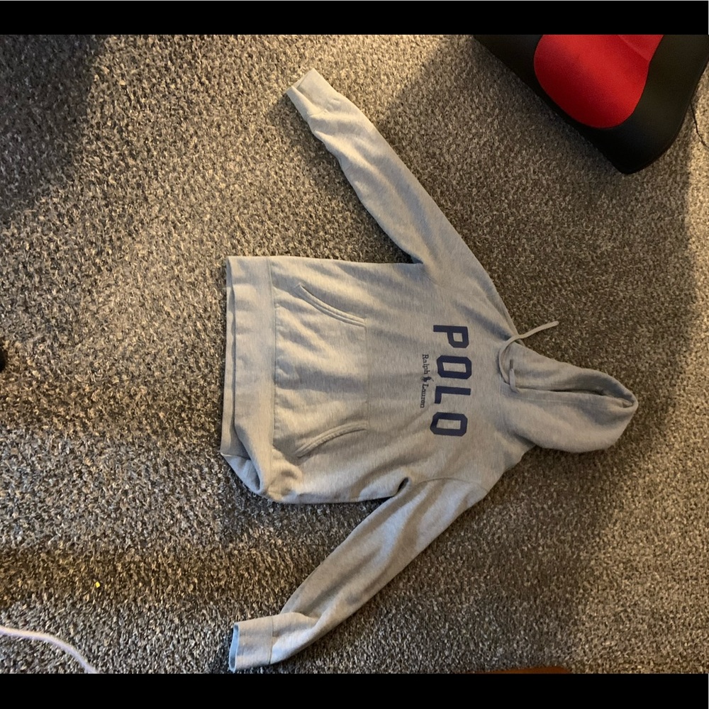Grey polo hoodie
